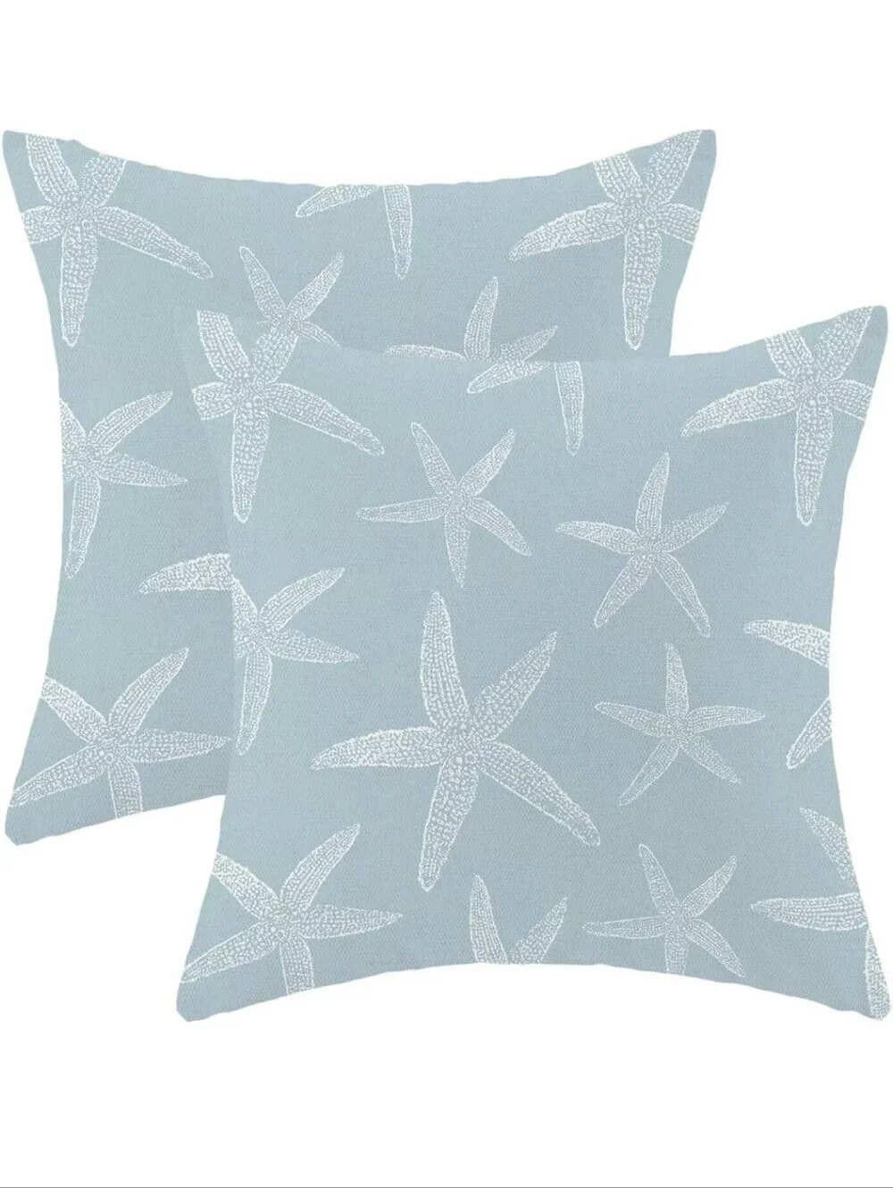 BETGINY Coastal Seafoam Blue Starfish Throw Pillow Cover 20 x 20 Inch Pack of 2